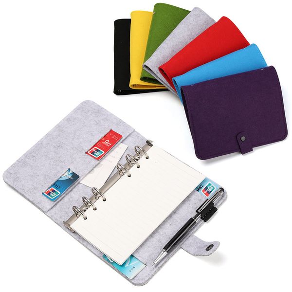 Notepads A5 A6 Felt Shell Notebook Cloth Fabric Ring Binder Diary Paper Holder Portable Stationery Gift 221122
