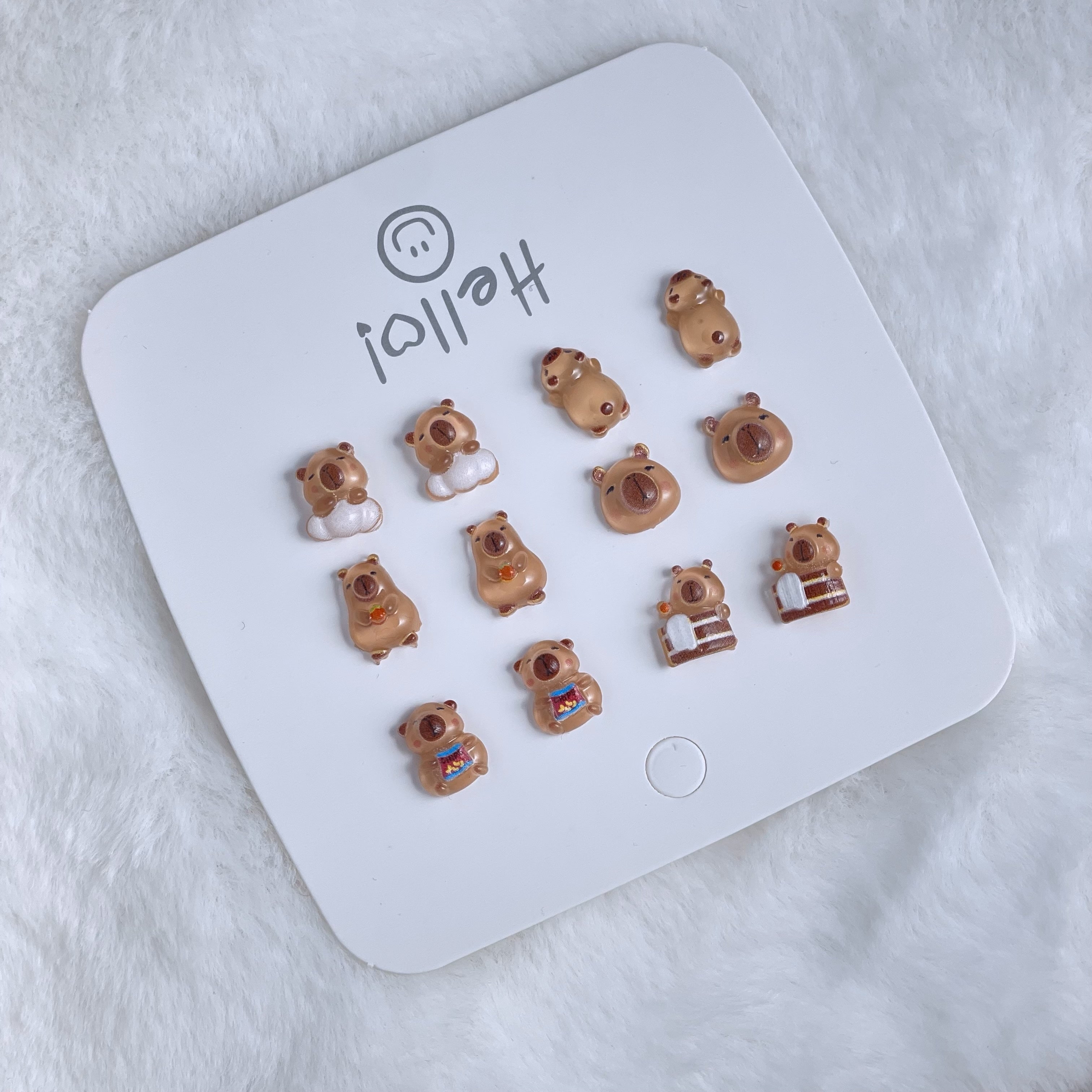 TEMU Resin Stud Earrings - Vibrant Animal Design, Hypoallergenic, Nickel-free, Casual Attire, Valentine's Day Gift, And