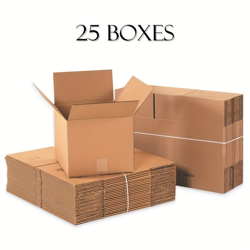 TEMU Corrugated Box, 12"l X 9"w X 6"h | Suitable For Clothing, Books, Household Goods, Office Supplies And Other Personal Items For Moving, Shipping,
