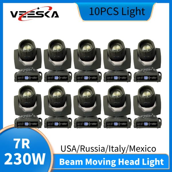 1~10pcs Sharpy Lyre Beam 7R Moving Head Beam 230w Flightcase Color Prism Effect Spot For Club DJ Wedding Stage Theater Concert