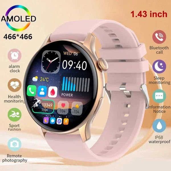 High Quality Suitable for BT Call Womens Smart Watch AMOLED Fitness Tracker IP68 Waterproof Mens Smart Watch Suitable for Android iOS Bracel
