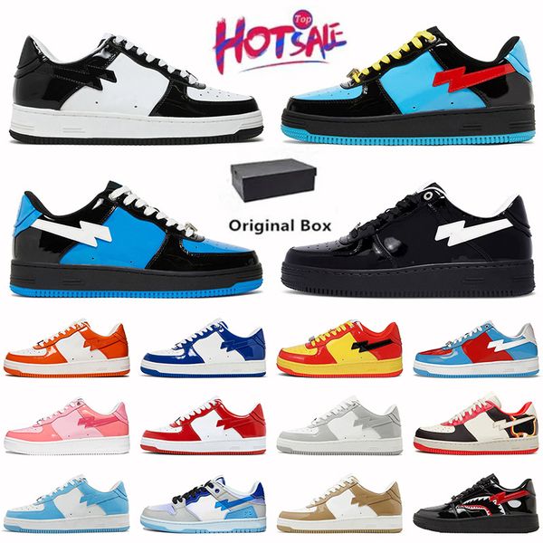 Top Quality Camouflage SK8 Stas Shoes Luxury Skateboarding Patent Flat Designer Casual Trainers Platform Low Calfskin Jogging Womens Mens Ou