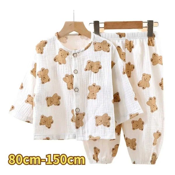 Roupas de menino para criança Primavera Summer Summer Girls Clothing Conjunto de pijamas de menina para crianças roupas de roupas de dormir