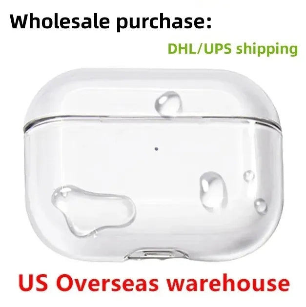 USA Stock For Airpods Pro 2 Air Pods 4 3 Earphones Airpod Bluetooth Headphone Accessories Solid Silicone Cute Protective Case Apple Wireless Chargin