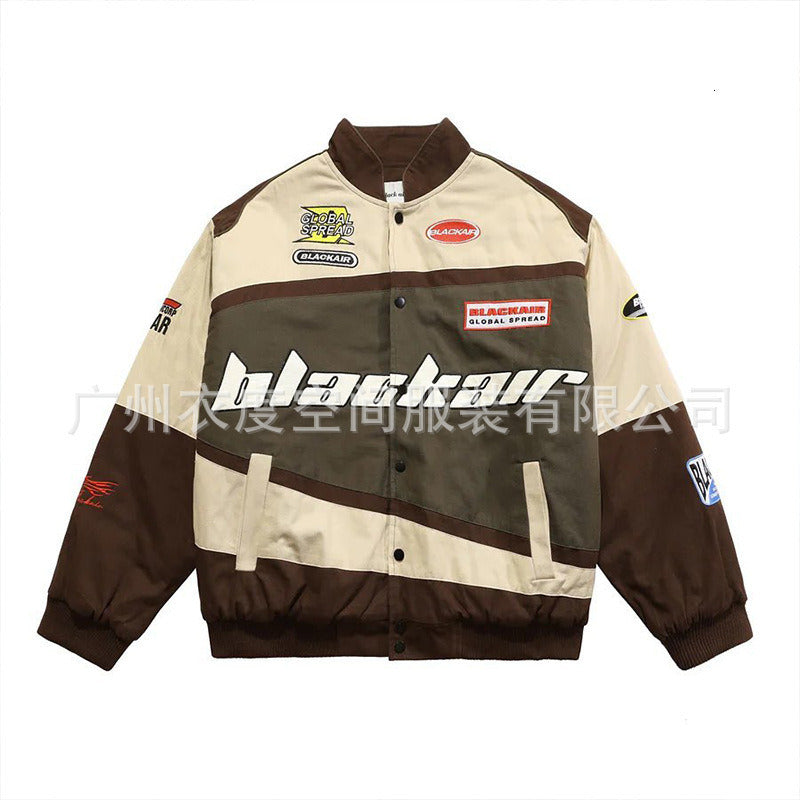 Men&#039;s Jackets autumn and winter American retro hiphop Y2K loose men women thin baseball clothing street racing jacket 230309