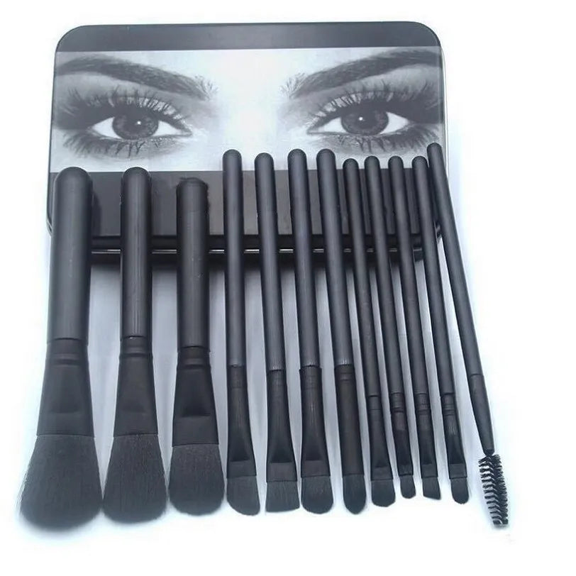 Designer Makeup Brushes powder Eye Shadow blusher Professional 12pcs cosmetic Brush Set Instock