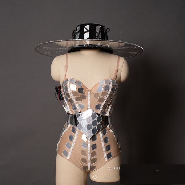 LED Costume Cosplay Futuristic Light Up Clothing Women Luminous Show Party Dance Rave Outfit Robot Gogo Dancer Fancy Wear