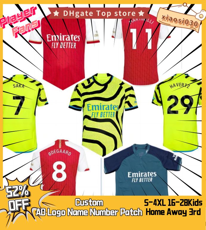 23 24 soccer jerseys G. JESUS Jersey football shirts SMITH ROWE PEPE SAKA ODEGAARD THOMAS MARTINELLI TIERNEY FABIO fans player men kids suit Arsen m