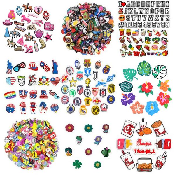 100pcs shoe accessories decoration buckle clog shoe floweres charms fashion gift pin button