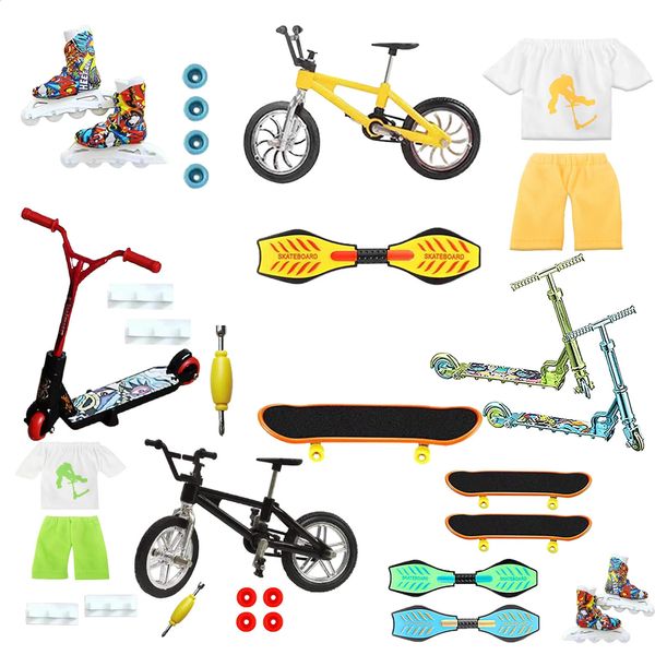 Mini Finger Scooter Fingertip Movement Novelty Toy Colorful Bike Parts Sets For Kids Christmas Birthday Creative Gifts 240125