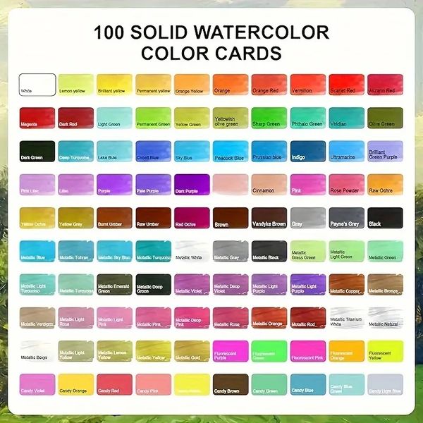 Watercolor paint set, 100 72 48 24 color watercolor paints, with watercolor pens, brushes and sketch pencils