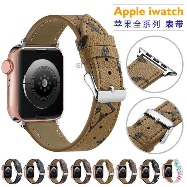 Smart Straps Designer Brand Suitable for Trendy Leather Watch with Appleiwatch 6789 Generation Ultra Apple Strap Wristband 3G2O