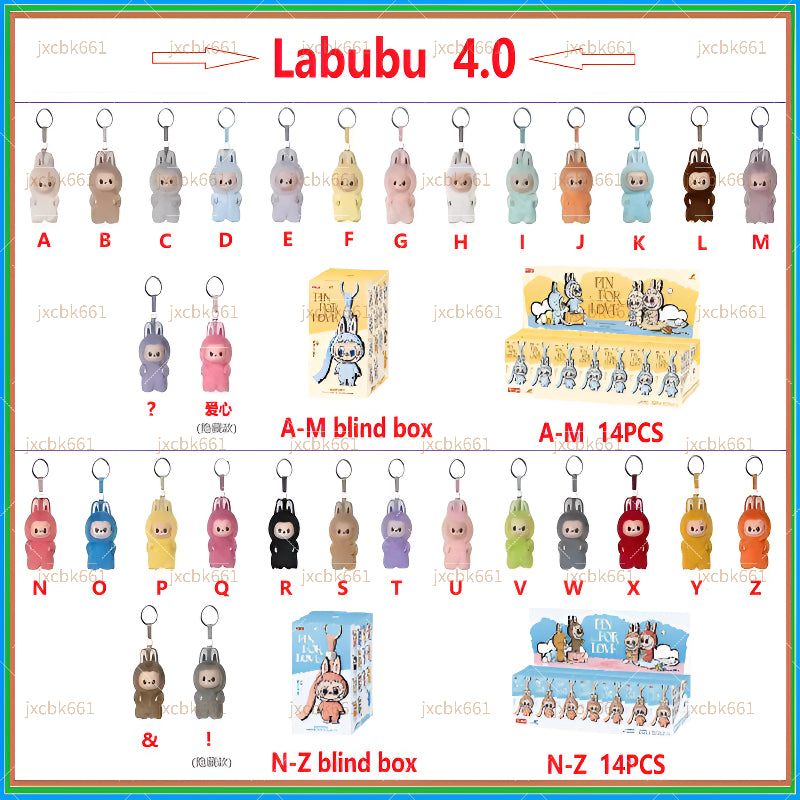 Labbub doll box full series V4 cute plush toys dolls Labubu blind box