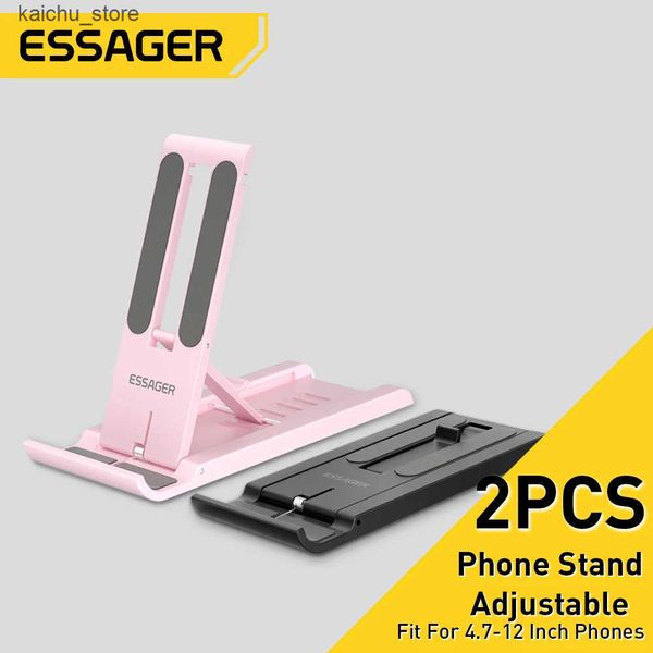 Cell Mounts Holders Essager Foldable Desktop Holder Mini Moblie Phone For 13 Max iPad Desk Bracket Portable Stand J241217