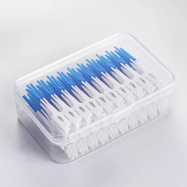 200Pcsbox Dental Floss Stick Tooth Cleaning Interdental Brush Pick Oral Hygiene Care UltraFine 250108