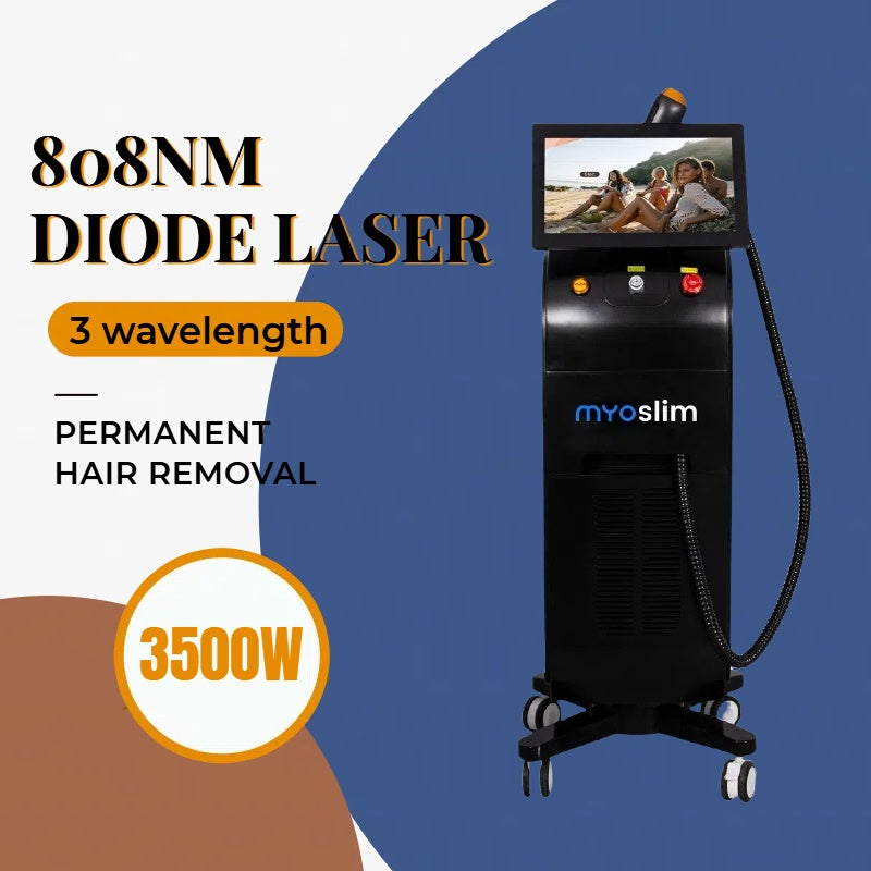 808nm Diode Laser Hair Removal Machine 3 wavelengths Ice Titanium Painles Permanent Alexandrite Device For Professional Salon Depilador