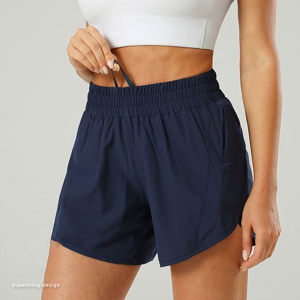 High Rise Short Yoga Shorts Track That Quick Drying Swift Fabric Soft Liner Sweat-wicking Running Fitness Shorts 5 IN Length