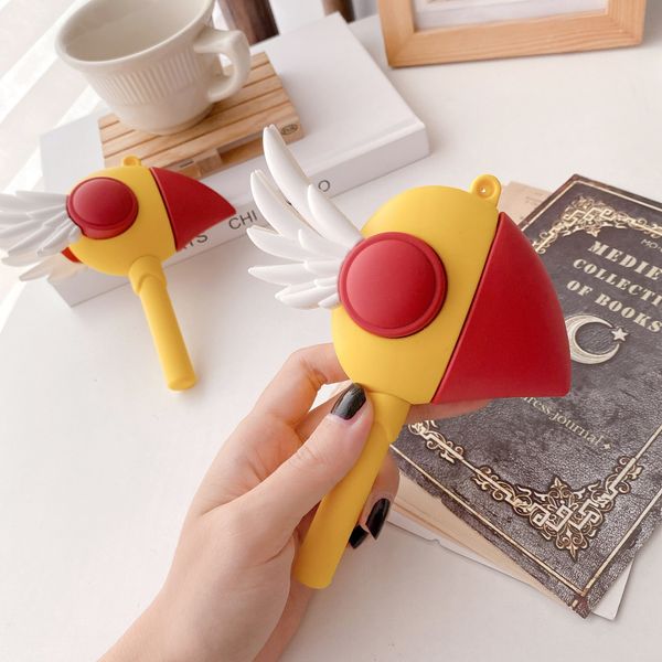 ddmygifts Sakura Magic Stick Pro Protective Cartoon 1-2-3 Generation Bluetooth Headphone Case Creative Application A