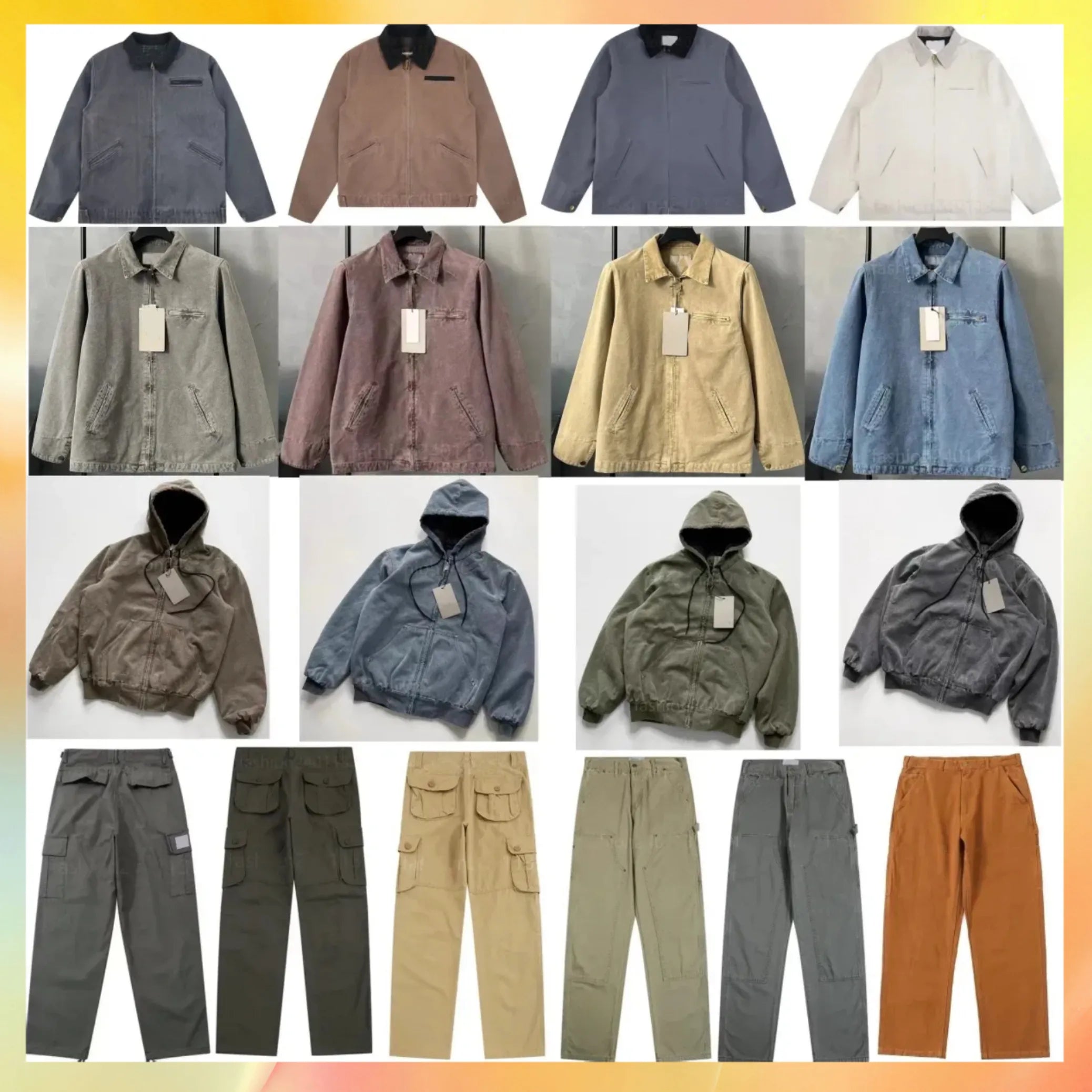 carhazip up puffer jacket mens Hoodie pants jackets designer mens designer jacket top quality 100% cotton coat mesh lining work jacket wholesale us