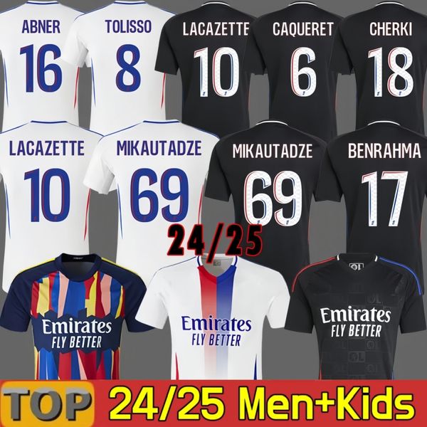 Fans player 24 25 Maillot Lyon Soccer Jerseys 2024 2025 Olympique Lyonnais OL Digital 3rd Fourth Shirts TRAORE MEMPHIS Men Football Shirt Ki