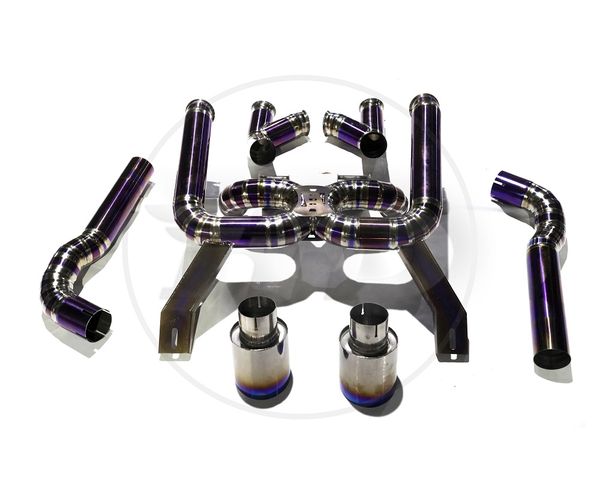 HMD Titanium Alloy Car Exhaust Pipe Tail Section Downpipe With Valve Fit For Lamborghini Murcielago LP640 Muffler Modification