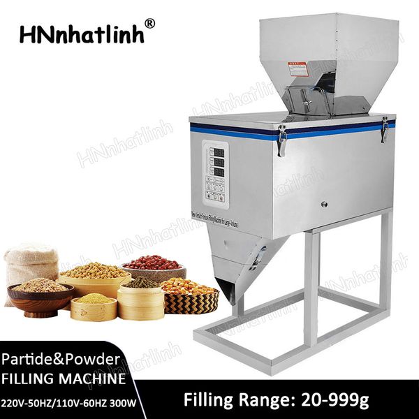 10-999g Automatic Weighing Granule Powder Filling Machine 999G Tea Granule Quantitative Seeds Salt Rice With Rack Packaging Machine