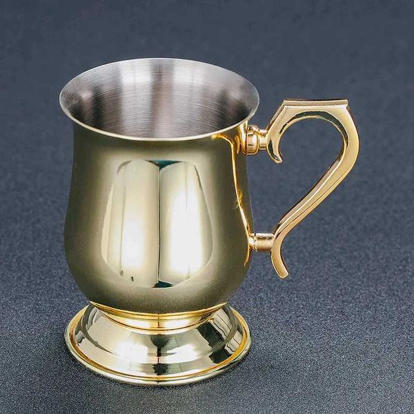 320ml Goblet of Fire 2 Colors Stainless Steel 304 Cocktail Glass Bar Wine Beer Mug Metal Moscow Mule Wine Cup Metal DrinkwareM240803