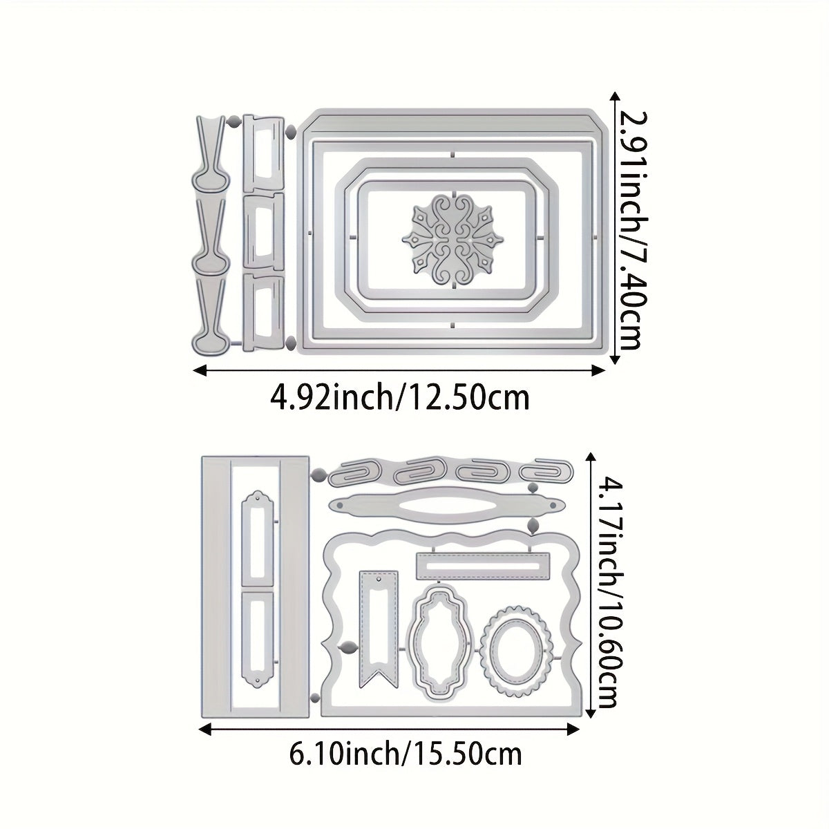 TEMU 2pcs-set Mini Books Metal Cutting Die, For Diy Cutting Die Paper Cards Album Craft Decorative Die Cut, Applicable To Diy Greeting Cards, Photo ,