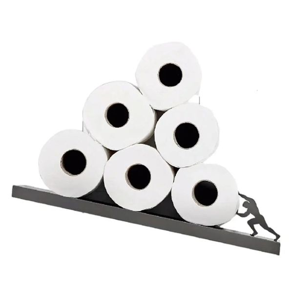 Toilet Paper Holders Floating Shelf Toilet Paper Holder Wood Plate Funny Couple Modern Towels Rack Wall Mount Tissues Organizer Couple 23121