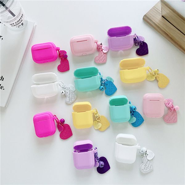 ddmygifts Candy colored heart-shaped pendant headphone suitable for Pro 1-2-3 generation wireless Bluetooth protection case A