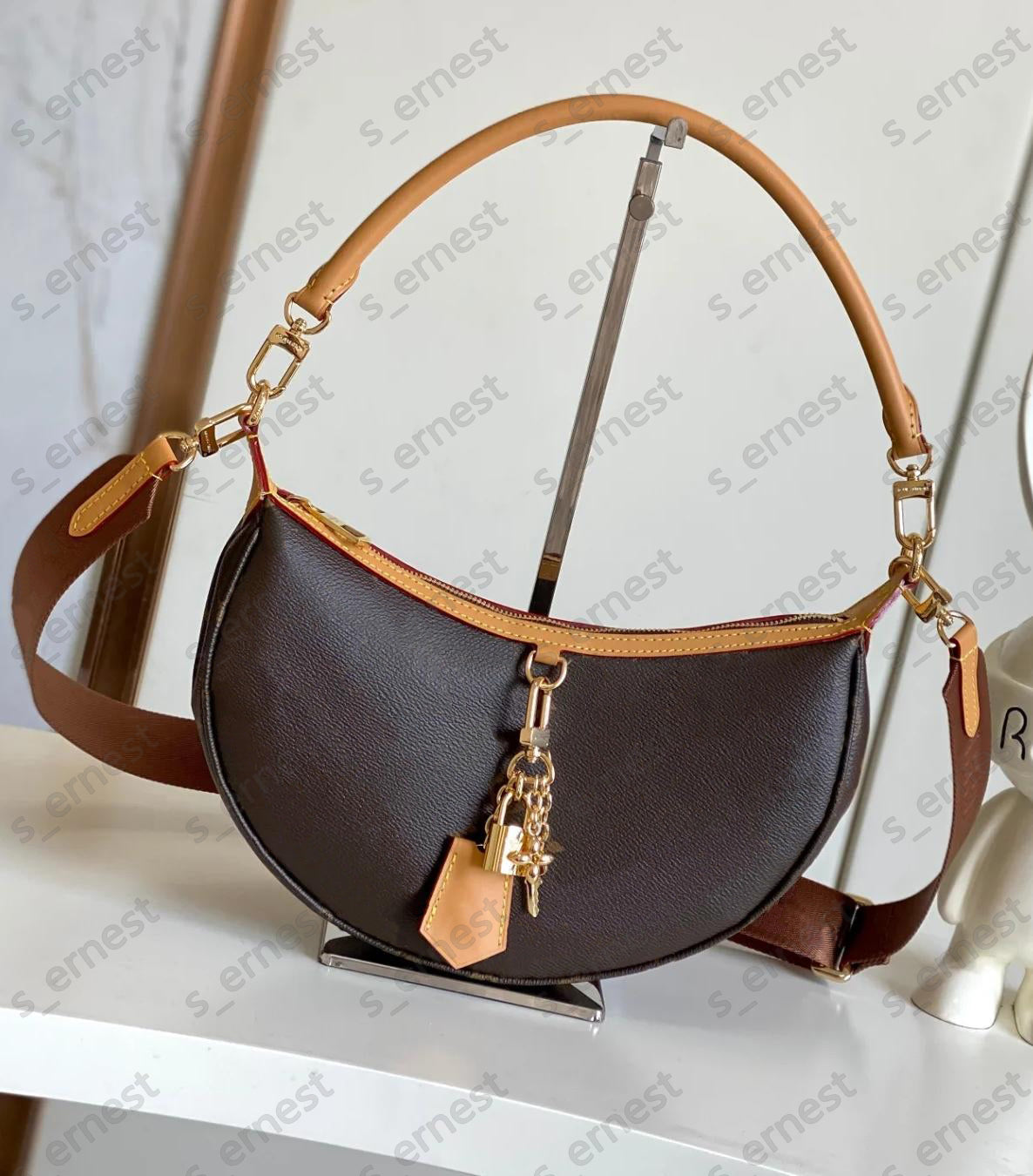 2025 Designer LOOPING Women Tote Bag Underarm Pouch Leather Shoulder Bag Retro Crossbody Bag Casual Portable Bags Handbag