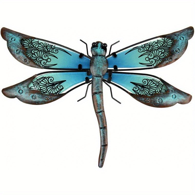 TEMU Metal Dragonfly Wall Decor- Outdoor Garden Art For Patio, Living Room, Bedroom- Dragonfly Gifts 14x10inch