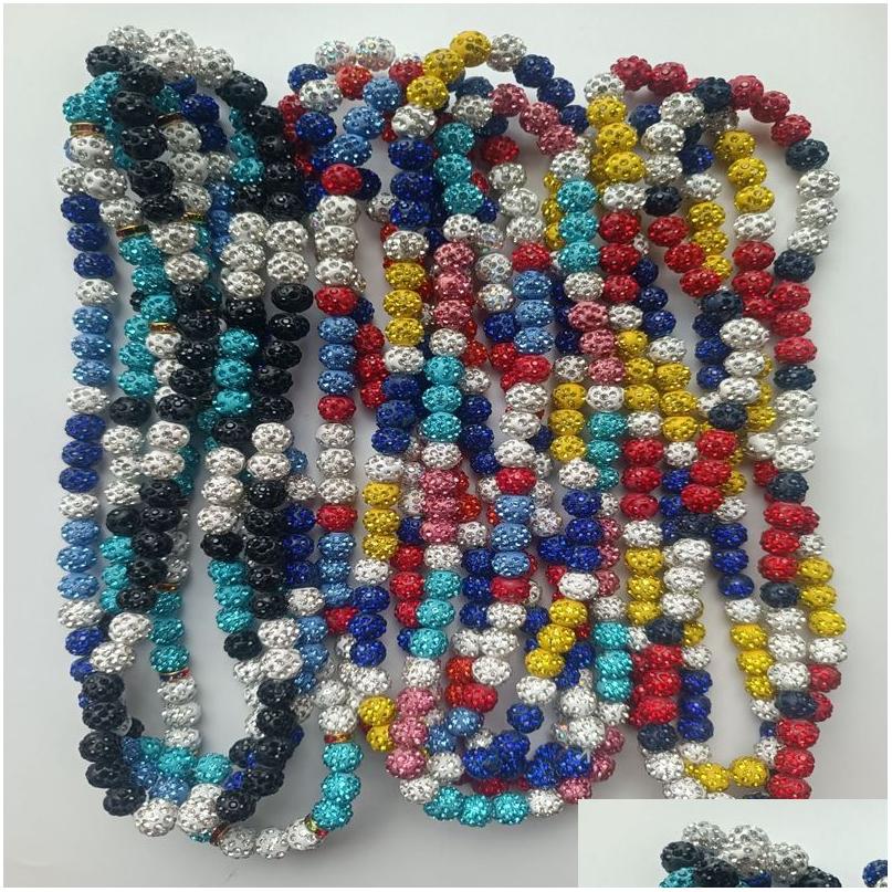 Other Home Garden 10Mm Rhinestone Beads For Jewelry Making Shiny Round Disco Ball Bulk Sparkle Crystal Clay Christmas Bracelet Base Otlhp