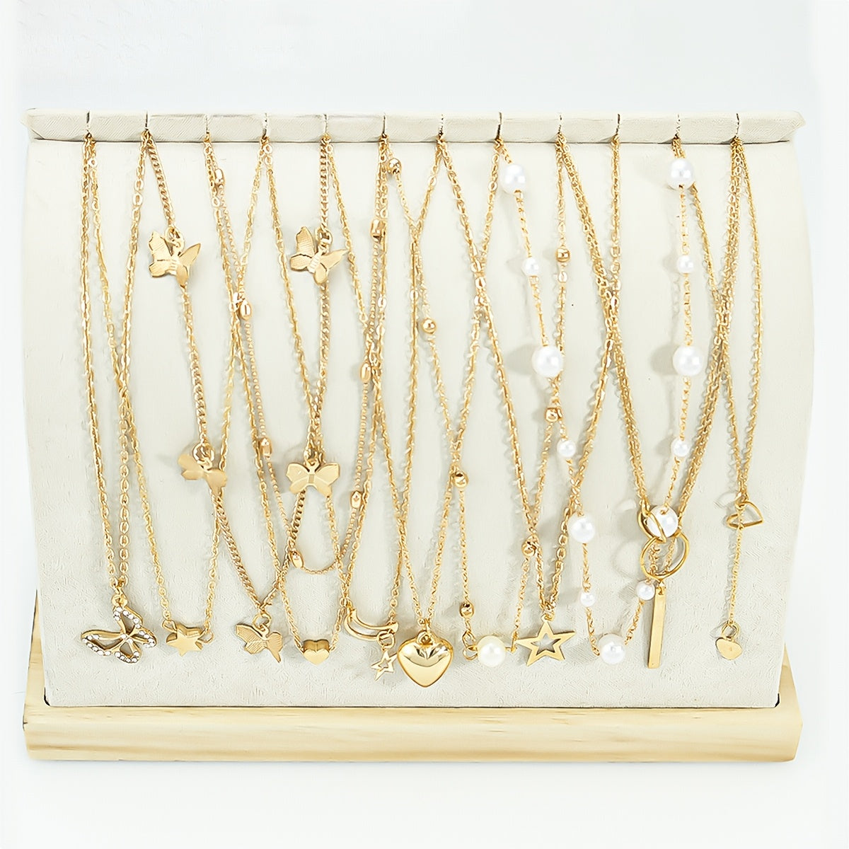 TEMU 11pcs Bohemian O-chain Necklace Set With , Pendants, And Accents, Versatile Layered Jewelry For Women – Casual Attire, Parties, Festivals, And