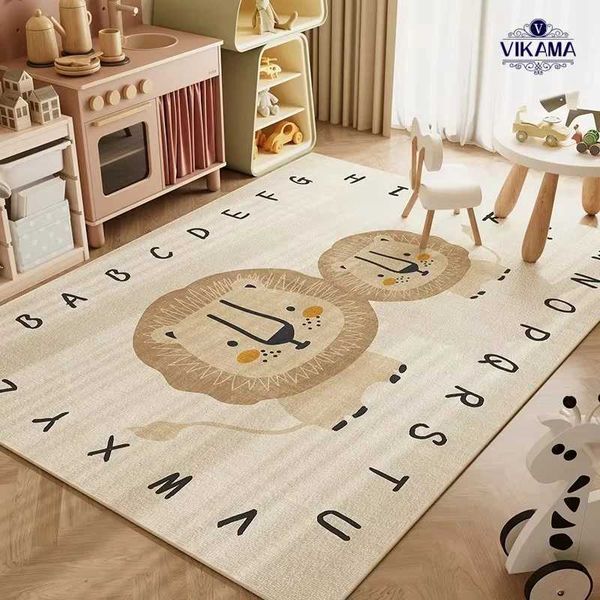 VIKAMon Giraffe Cat Baby Crawling Mat Cartoon Carpets for Living Room Children Bedroom Decor Study Toy Reading Area Rugs PlayC250102