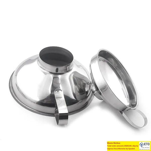 Stainless Steel Tools Wide Throat Canning Funnel Beans Jam Food Hopper Filter Leak WideMouth Can Oil Wine Kitchen Cooking
