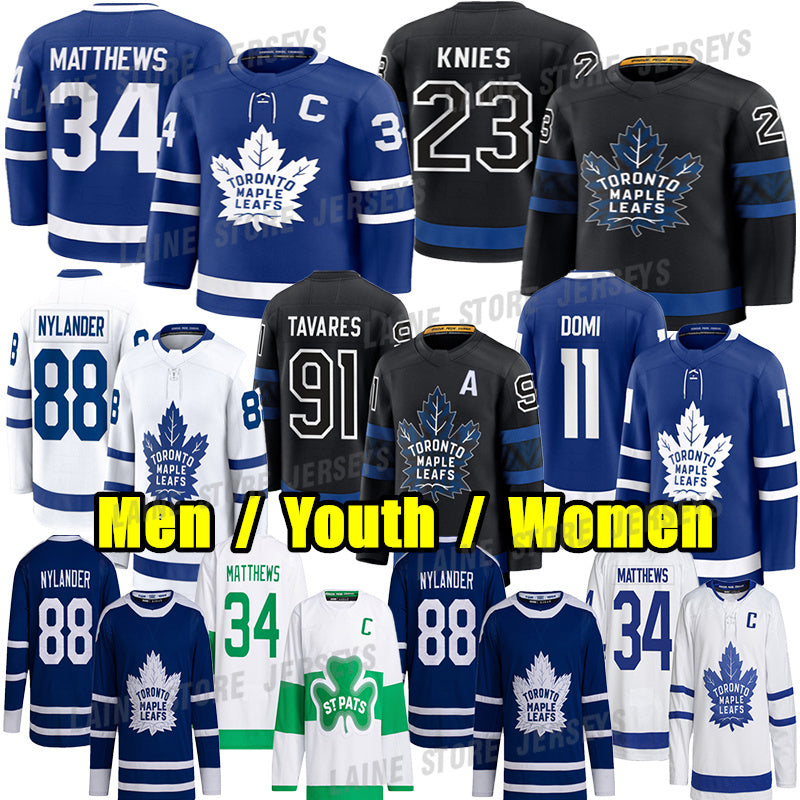 #34 AustonS MatthewsS torontoS Hockey Jersey maple leafs jersey William Nylander John Tavaress Easton Cowan Max Domi Roy Stolarz Morgan Rielly Matth