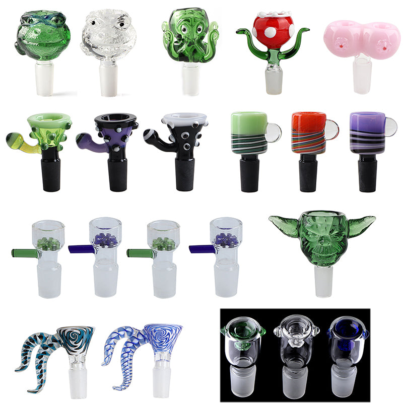 Beracky Smoking Herb Tobacco Glass Bowl 14mm Male Joint Glass Smoking Bongs Bowls For Dab Rigs Glass Water Bong Beakers