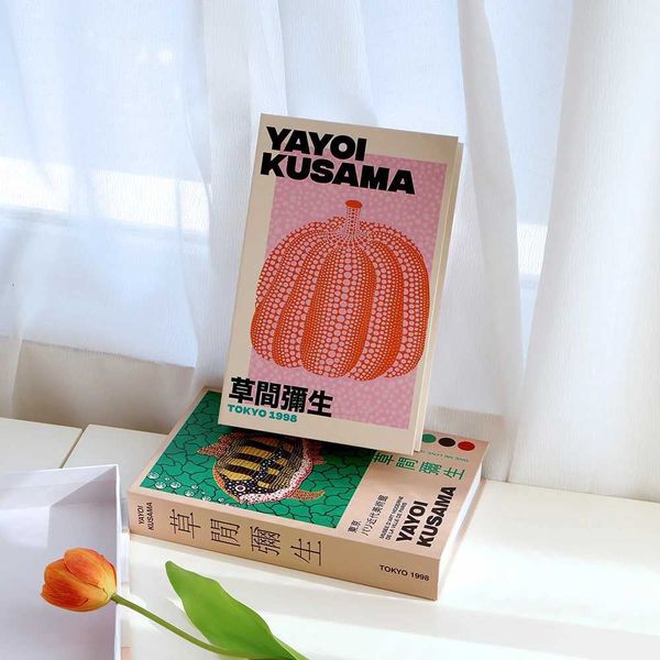 Yayoi Kusama Fashion Books Home Decoration Surrealism Coffee Table Fake Book Living Room Decoration Book Ornaments For HomeXJ240828