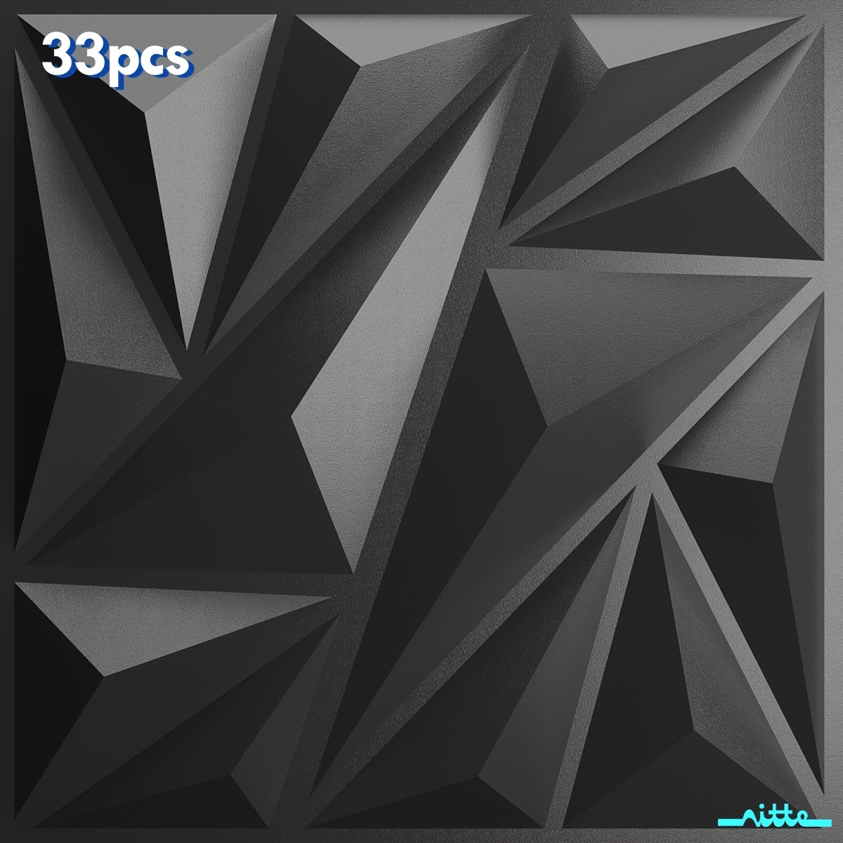 TEMU 33pcs 3d Wall Panels, Texturevue Pvc Wall Panels For Interior Wall Decor, 11.8"x11.8" (30cmx30cm), For Interior Wall Decor In Living Room,