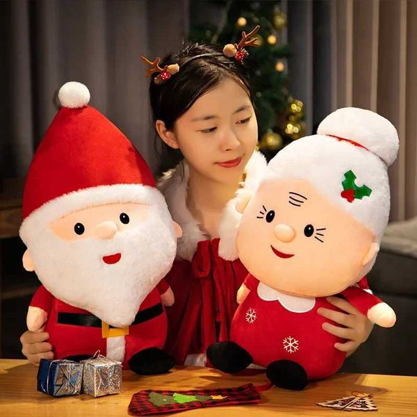 23-50CM Cute Santa Claus Snowman Elk Granny Plush Toys Christmas Decor Dolls Stuffed Soft for Baby Kids GiftXJ241206