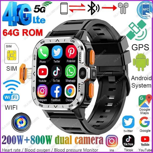 Smart Watches PGD smartwatch 4G LTE GPS Wifi SIM card NFC dual camera sturdy and durable 1664G ROM storage Google Play heart rate Android sm