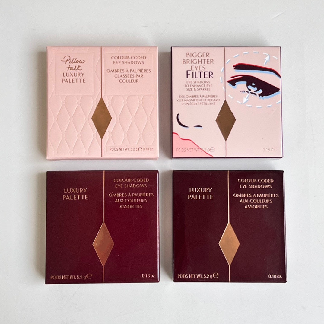 Luxurious 4 Color Eyeshadow Palette Full Size Luxury Eye Palette of Pops 5.2g Long Wearing Waterproof Eye Shadow Palettes Shimmery Pigment Powder Ma