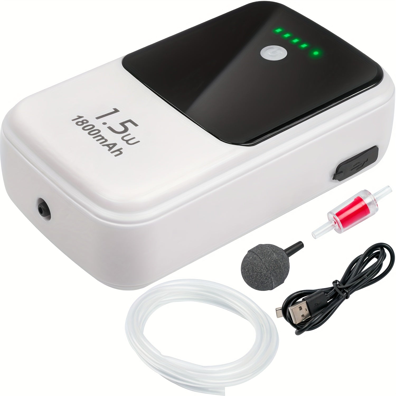 TEMU Ghosthorn Silent Rechargeable Aerator For Fish, Large Capacity Aquarium Air Pump With Universal Clip, Ideal For Bait Buckets, Perfect Gift For ,