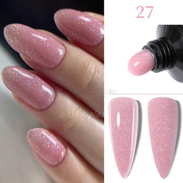 LILYCUTE 15ML Quick Nail Extension Gel Glitter Pink Vernis Semi Permanent UV Gel Nail Polish Slip Solution Nail Art Prolong GelCL240711