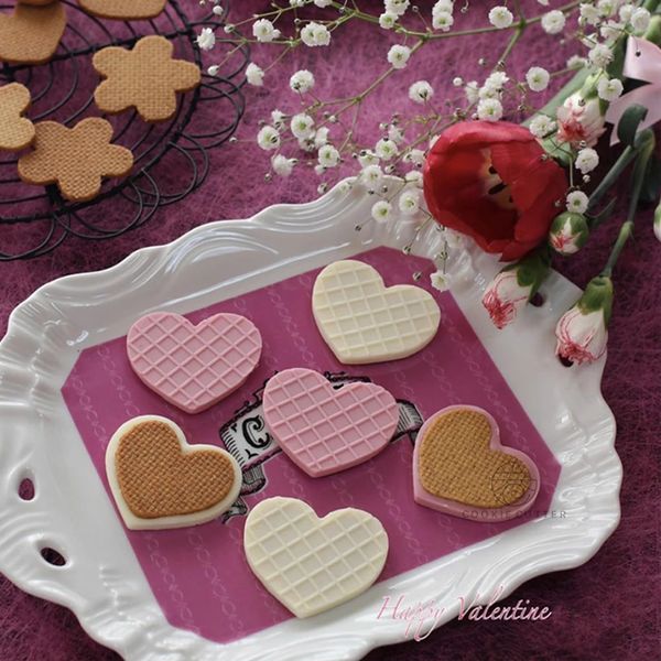 Silicone Mold Valentines Day Chocolate Mold Cookie Mold Biscuit Cake Decorative Card Fondant Cake Decorating Baking Tools 250116