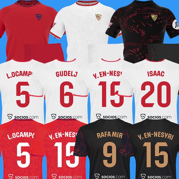 24 25 Sevillas FC soccer jersey OCAMPOS football shirts SUSO Y.EN NESYRI 2024 2025 RAFA MIR Men Kids kits