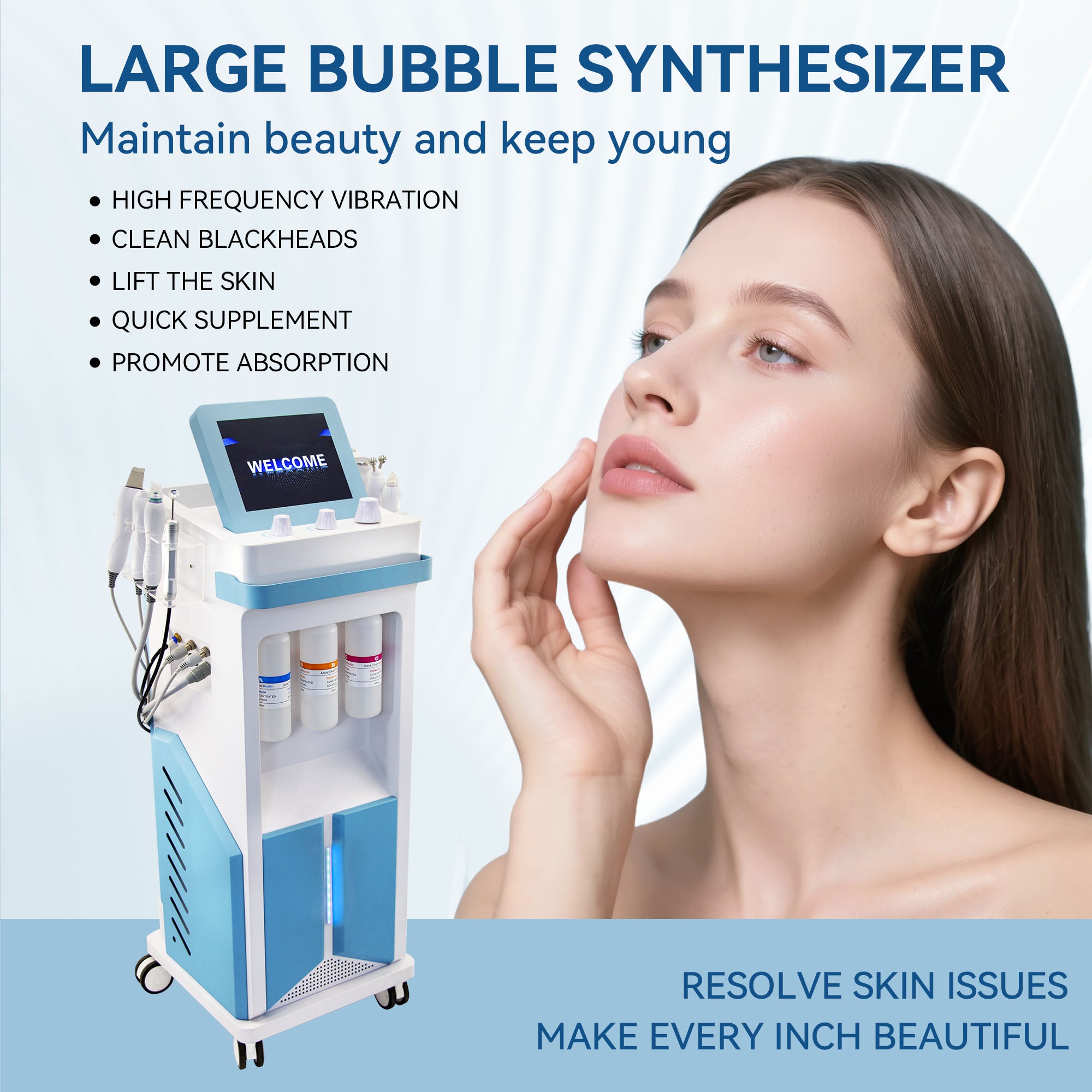 Water Oxygen Skin Care Machine Upgraded Skin Rejuvenation and Whitening Compact Muscle Skin Deep Cleaning Beauty Salon Equipment