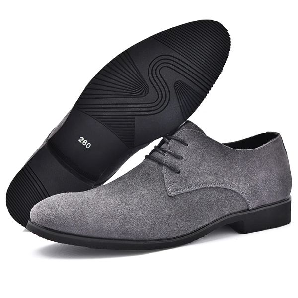 derby High quality Suede Genuine Leather Dress Shoes Casual Sneakers Brand Loafers Men Classic Flats Oxfords shoes