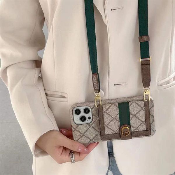 Designers Luxury Phone Cases For Iphone 14 13 Pro Max 12 11 Letter Phone Case Fashion Smartphones Case Card Pocket Cell Phone Cases Cover